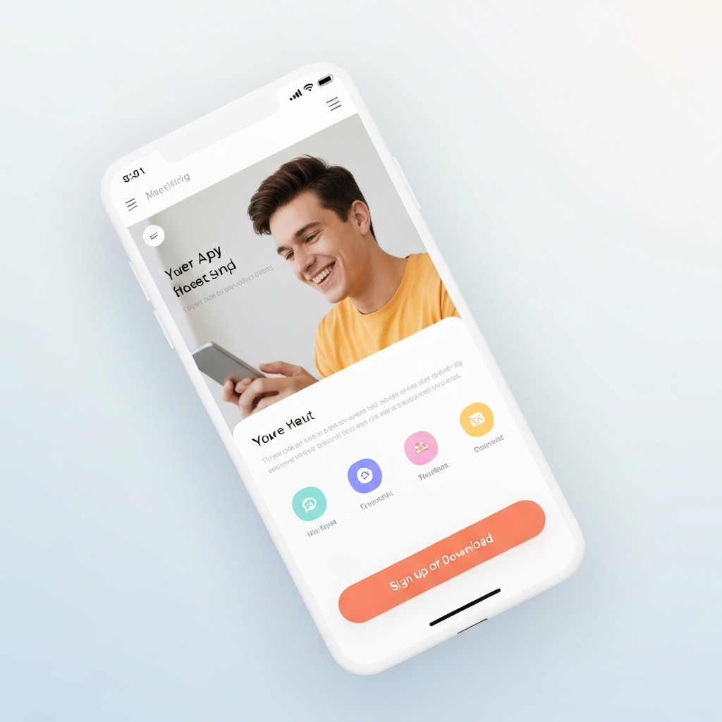Mobile app landing